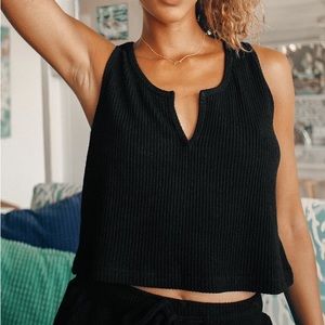 Lulu’s Black Tank and Shorts Set!